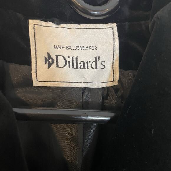 Vintage Black Velvet Opera Coat One Button Pockets‎ Lined Sz M Women’s READ - Picture 2 of 8